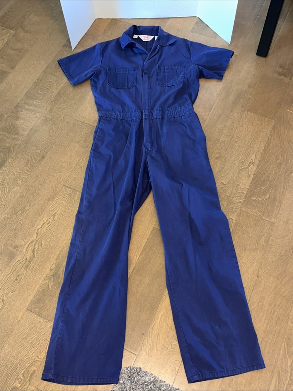 Walls: Master Made Men’s Short Sleeve Coveralls Size 36: Blue Inseam 29.25”